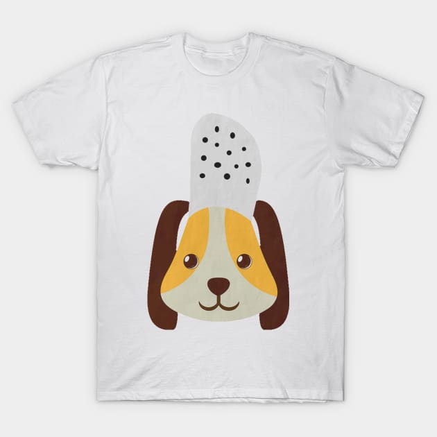 cute doggo with croc on the head T-Shirt by Uwaki